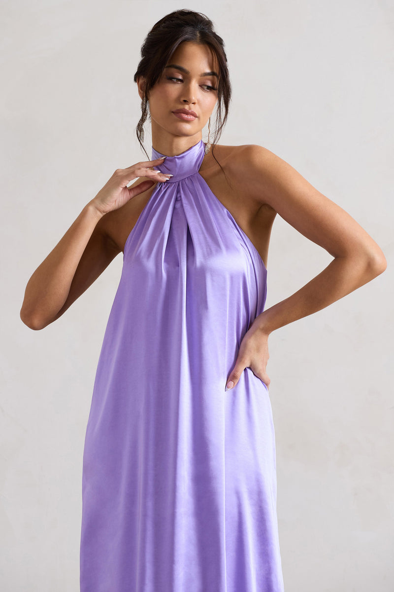 Robe satin lila sale